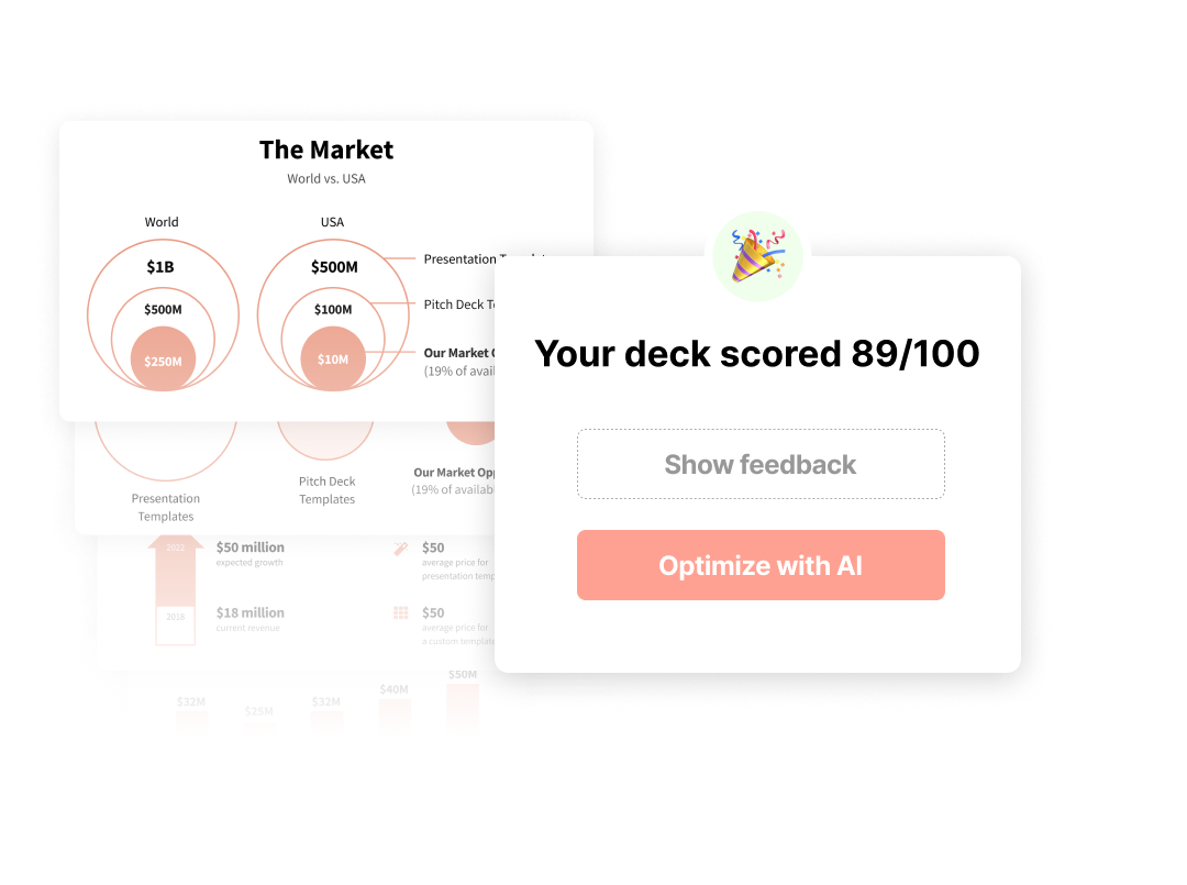 Our Pitch Deck comes with a detailed guide that explains every step in building your slides.
